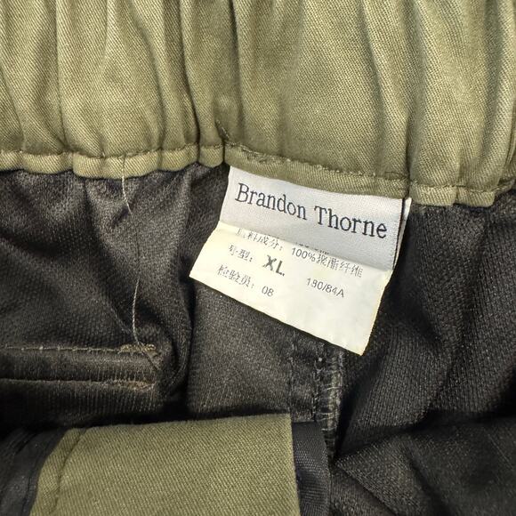 Vintage Y2K Brandon Thorne Green Army Cargo Wide Leg Flare Men's Pants XL - Picture 3 of 6